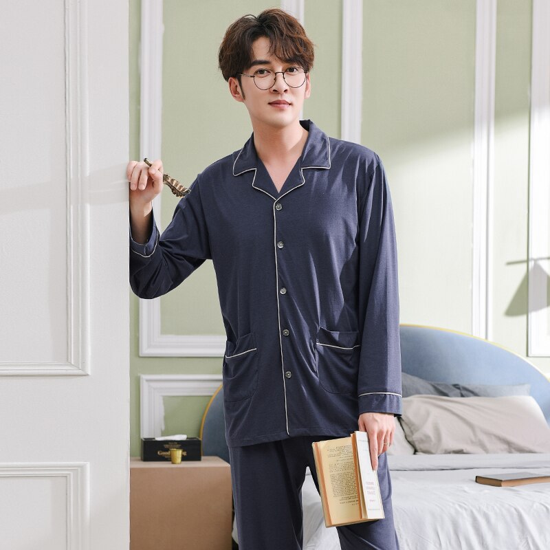 Men's Pajamas Spring Long Sleeve Modal Cotton