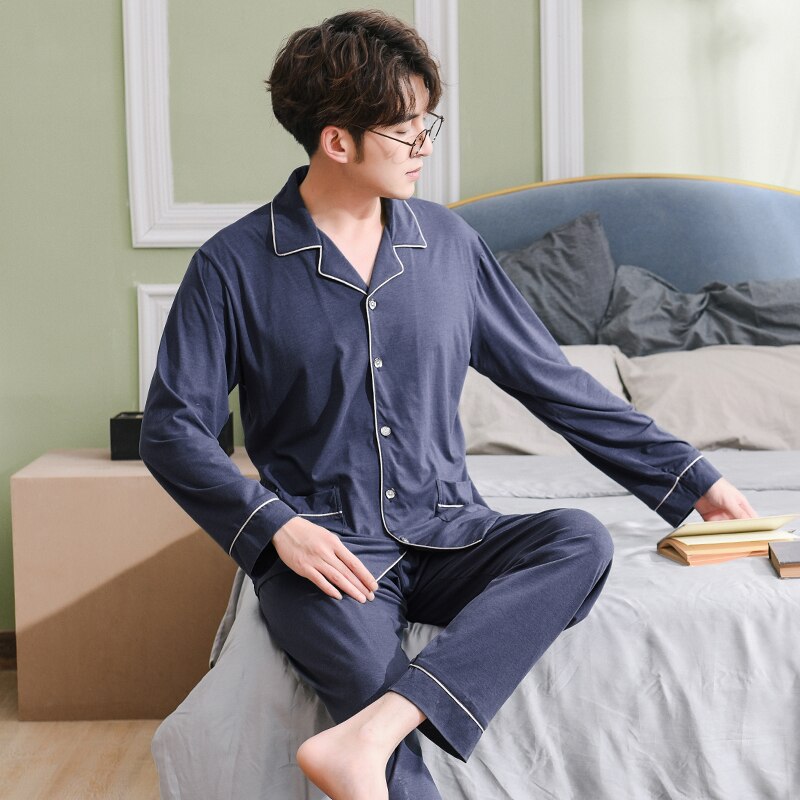 Men's Pajamas Spring Long Sleeve Modal Cotton