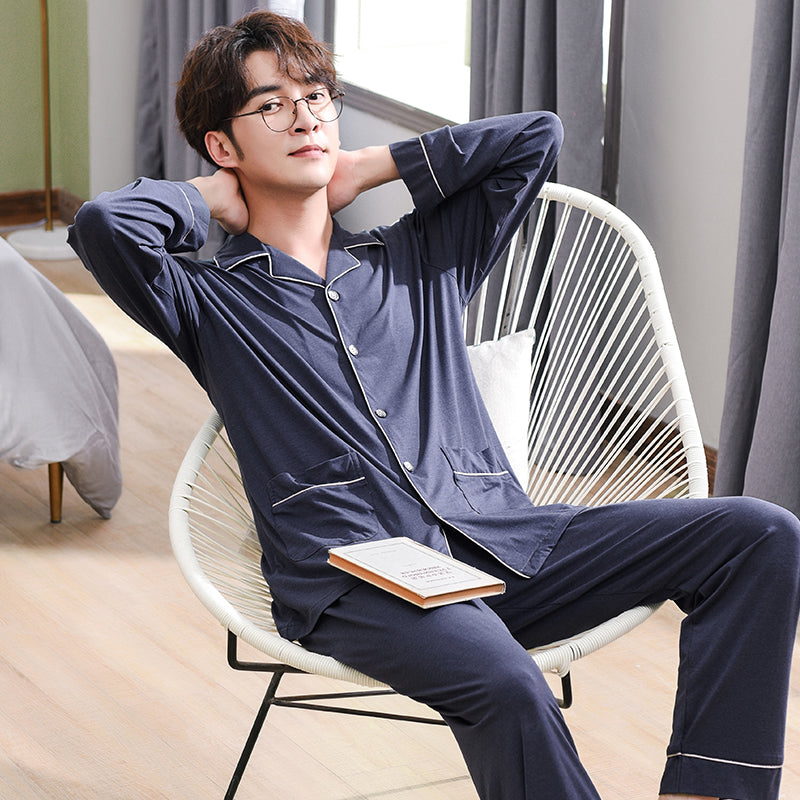 Men's Pajamas Spring Long Sleeve Modal Cotton