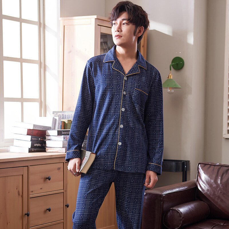 High Quality Men's Pajamas Autumn Long Sleeve