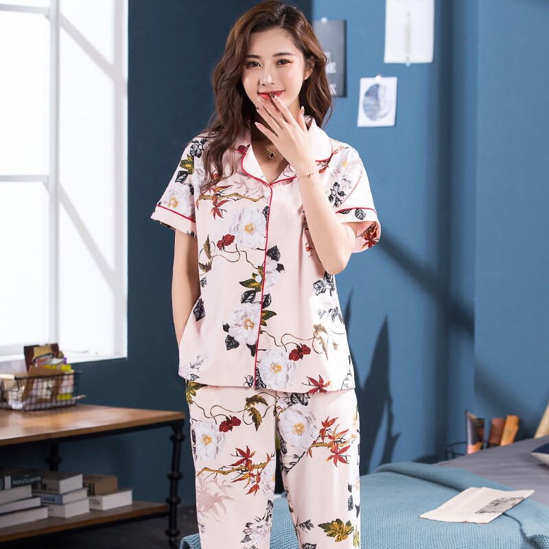 Women Pajamas Sets with Top+Pants